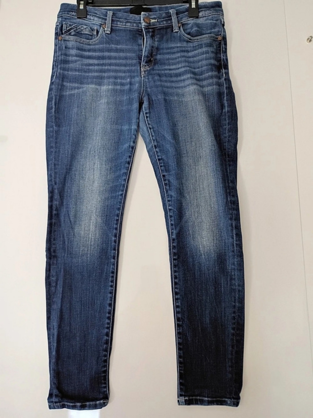 Buckle Black Skinny Distressed Jeans Blue Waist 29